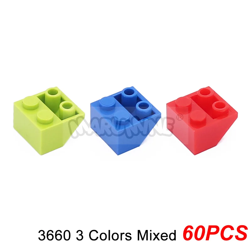 บล็อก MOC แบบลาดเอียง 1x2 2x4 2x3 ตัวต่อ DIY สำหรับสร้างบ้านเมือง หลังคา ใช้ร่วมกับ 3037 3040 4286 4460 60481 3676 2449