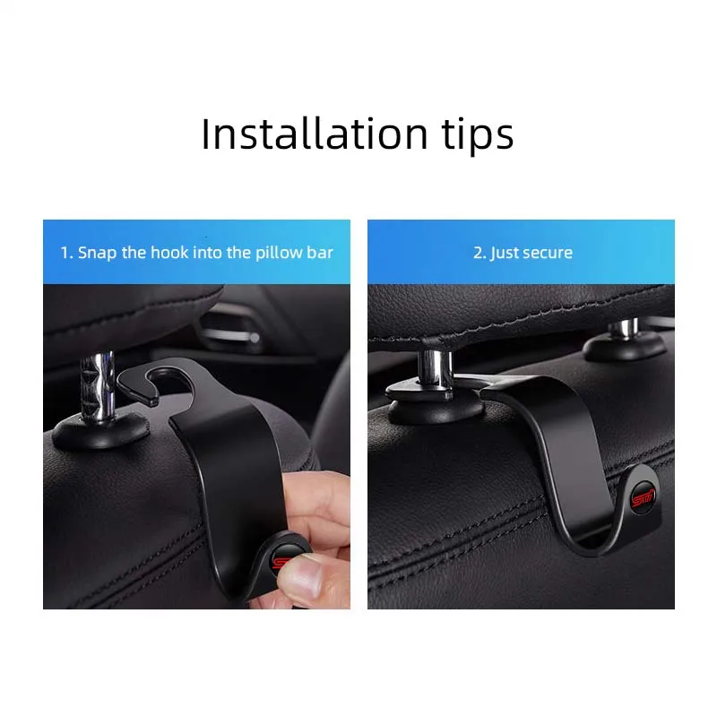 Car Seat Headrest Hook Auto Back Seat Organizer Hanger For Subaru Impreza Legacy WRX STI BRZ XV WRC Forester Crosstrek Outback
