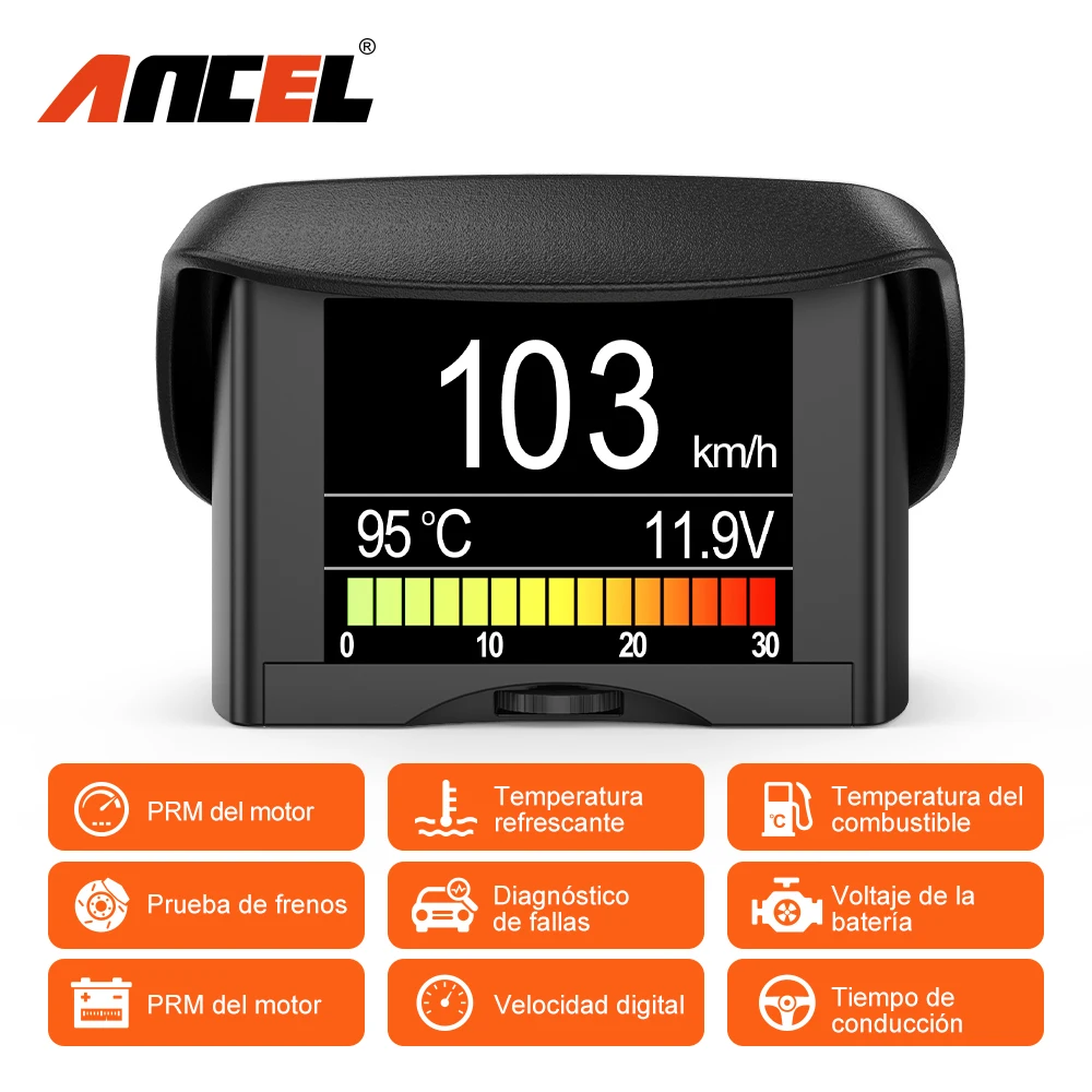 

2024 ANCEL A202 On-board Computer Car Digital Computer Display Speed Fuel Consumption Temperature Gauge OBD2 Automobile Scanner