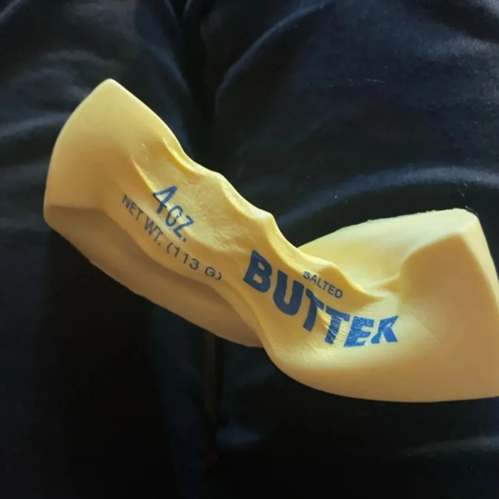 Butter Stick Squishy Fidget Toys Funny Squeeze Elastic Cheese Toy Unzip Slow Rise Squeeze Prank Children's Birthday Gift