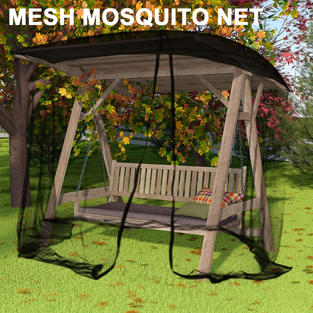 Rocking Chair Mesh Cover Waterproof Patio Swing Mosquito Netting Zipper Closure Swing Chair Mesh Net for Swing Chair