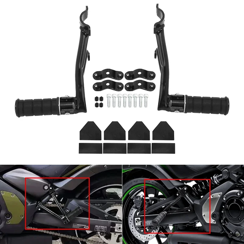 

Motorcycle Rear Passenger Foot Pegs Pedal Black Footrest Bracket Fit For Kawasaki Vulcan S 650 VN650 2015-2022