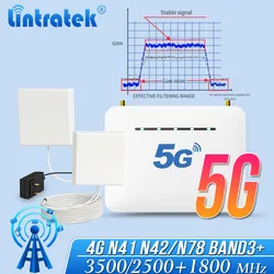 5G Signal Booster 3500mhz Cell Phone Lintratek Repeater 4G Band3 2500 TDD Antenna Home Global 5G Amplifier For Mobile Phone