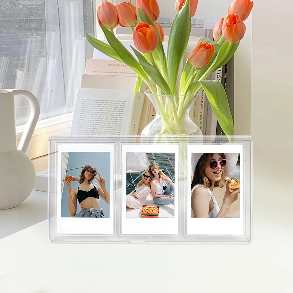 Desktop Photo Frame with 3 Pockets for Instax Mini Film CAC35