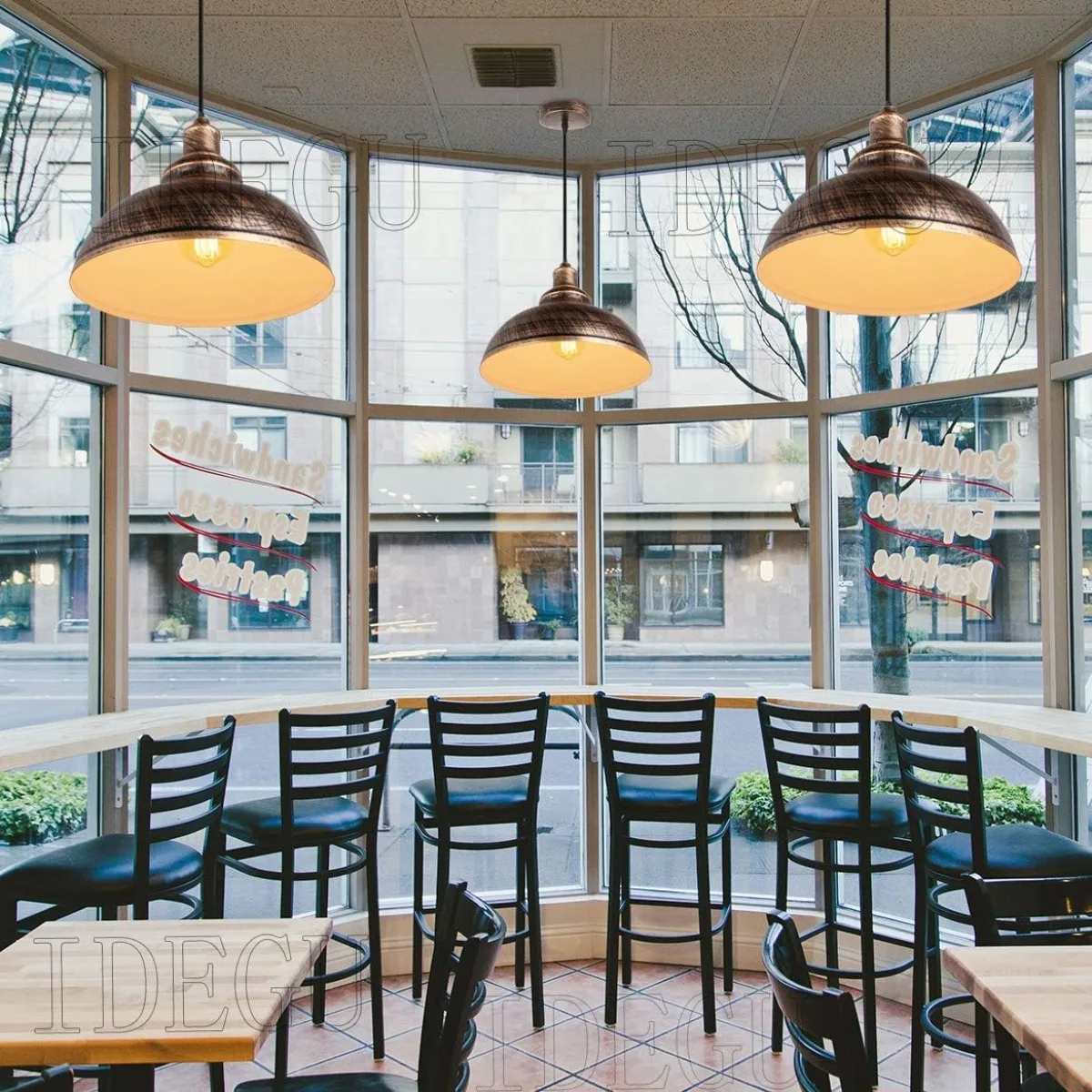 

JOYINLED Industrial Vintage Chandelier 1/3pcs 30CM Copper Silver Black Metal Ceiling Lamp E26/E27 Pendant Light Dining Room Cafe