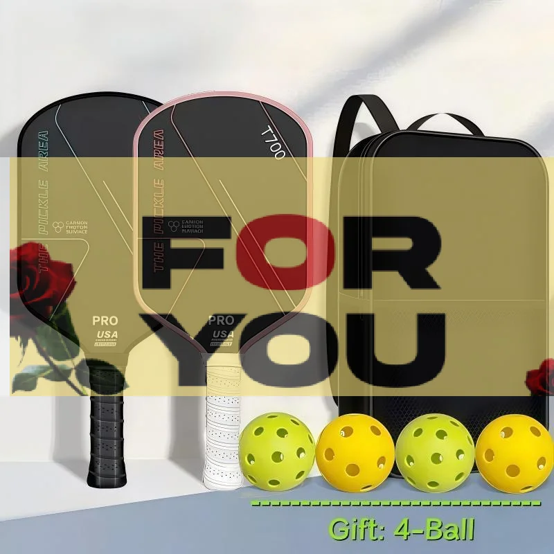 【OD】T700 Carbon Fiber Pickleball Paddle Set With Free Storage Bag And Ball For Professional & Beginner
