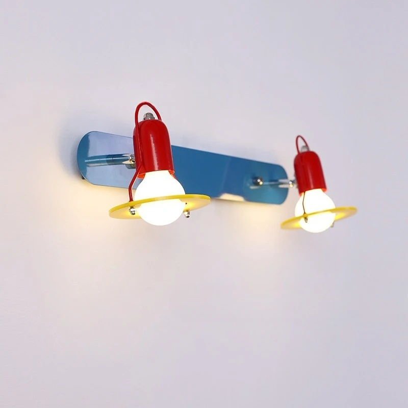 ممفيس خمر مصابيح الحائط الملونة بريق معدني غرفة نوم الأطفال نموذج غرفة خلفية مرآة الجبهة شمعدانات جدارية الحلي