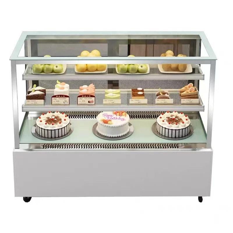 Cake Cabinet Refrigerated Display Cabinet Commercial Fruit Milk Tea Shop Dessert Cooling Freezer Small Desktop Mousse