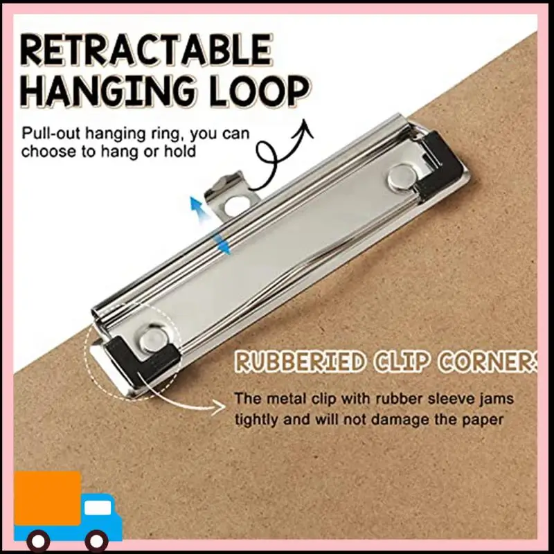 

1 Pack Clipboards Bulk Standard A4 Letter Size (9 X 12.5 Inches) Board With Low Profile Clip For Teachers, Doctors And Nurses