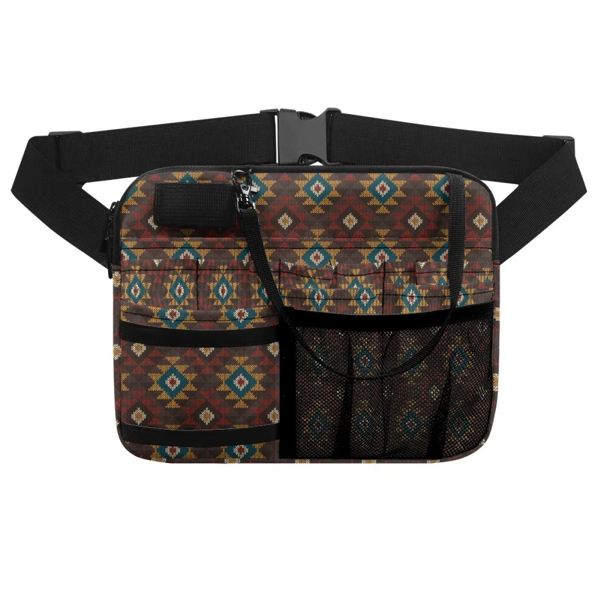 Indian Tribal Ethnic Print Nursing Fanny Pack Tool Holder for Hospital Casual Waist Bag Medical Belt Organizer Pouch Gift New