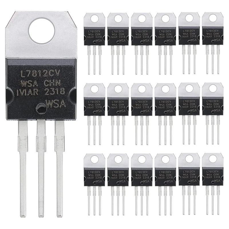 

L7812 L7812CV 7812 Voltage Regulator Linear Positive Adjustable L7812 1.5A 12V TO-220 (Pack of 20)