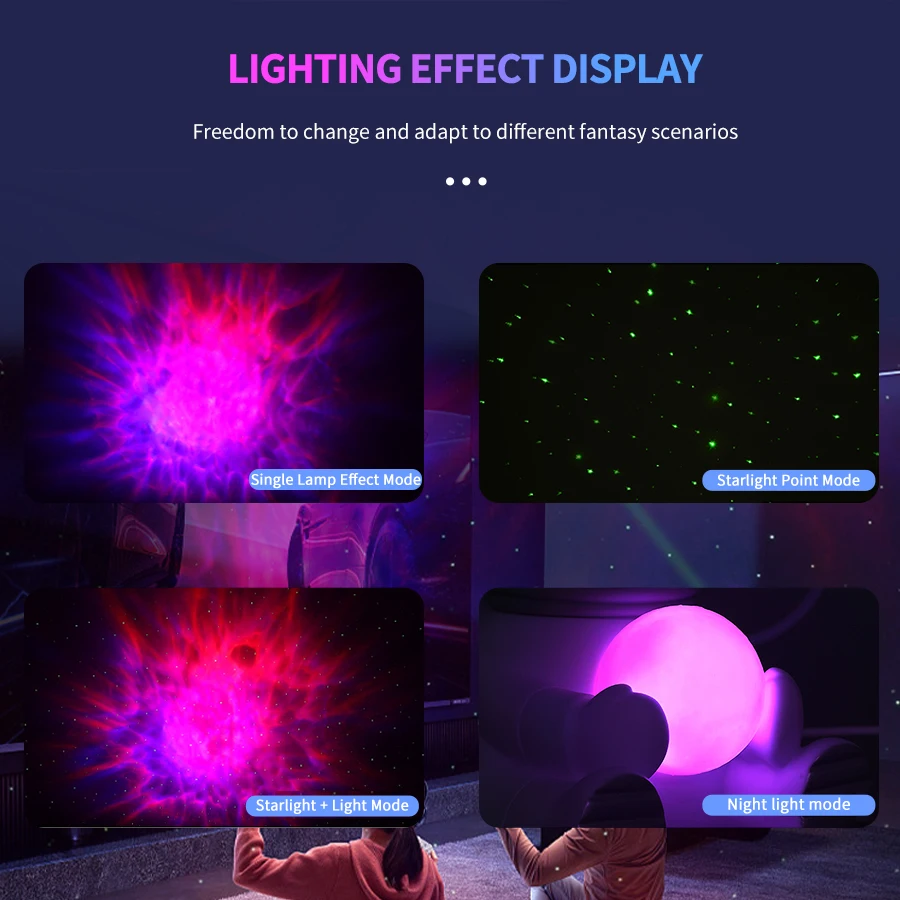 Star Projector Galactic Night light Astronaut Space Projector Starry Ceiling led light Romantic Projector Kids night Light Gift