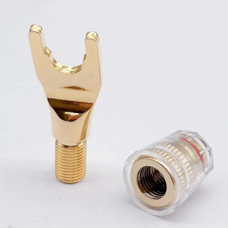 スピーカーアンプ端子バインディングポストナットバナナプラグジャックソケットコネクタロングスレッドアダプタ