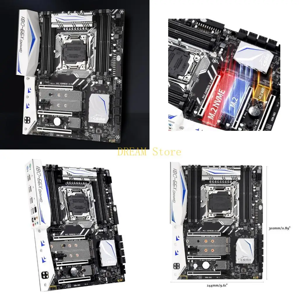x99-D8I LGA 2011-3 Desktop Motherboard DDR4 Memory PCI 16X Dual for M.2 NVME SAT Best Sale