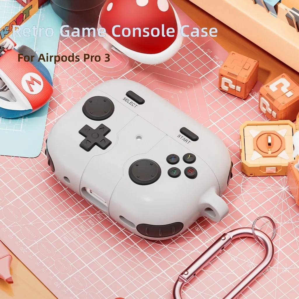 Compatible with AirPods Pro 3 Case, Retro Game Console Design Soft Silicone Cover, Shockproof Shell