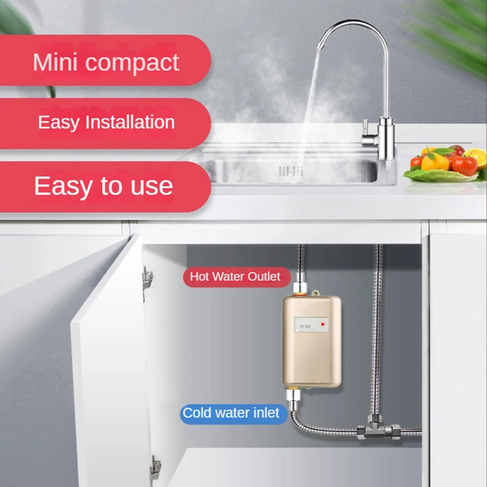 

ABVJ-3800W электрический водонагреватель мгновенный водонагреватель для кухни, ванной комнаты, душа, проточный водонагреватель 220 В, вилка европейского стандарта