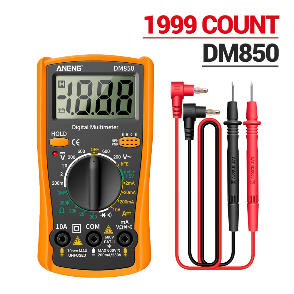 Digital DM850 Multimeter Professional 1999 Counts Multimetro Tester Voltage Current Amp Diodes Tester AC / DC Ohm Testers