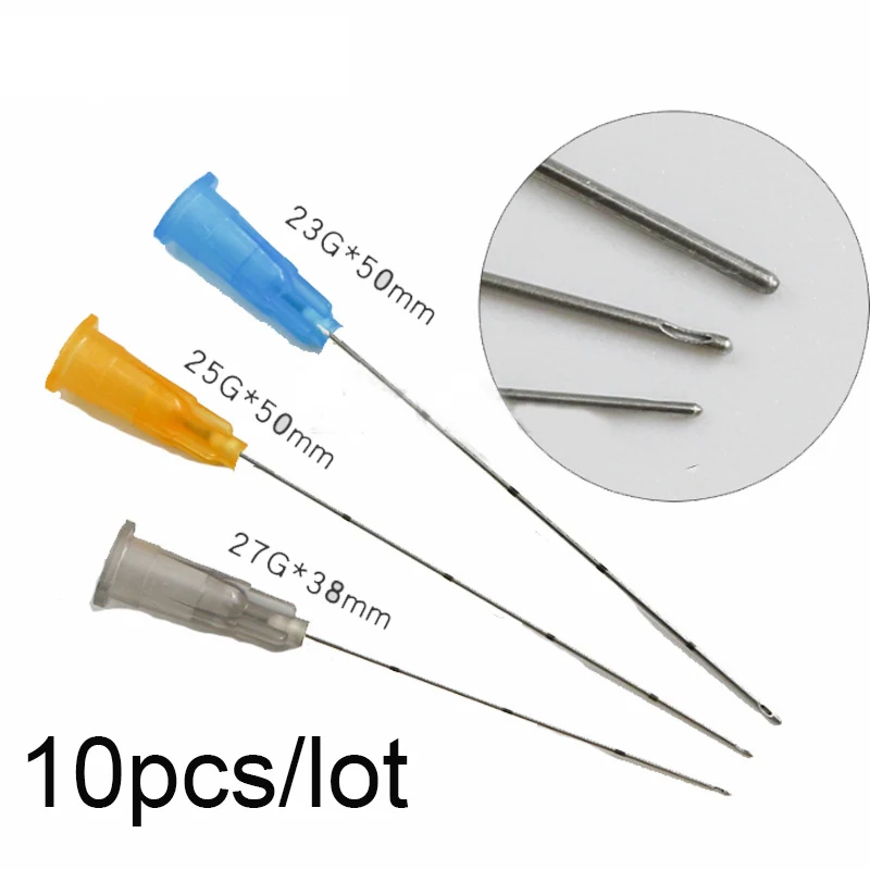 Blunt-tip Cannula for filler injection 18G 21G 22G 23G 25G 27G30G uric acid facial filling nose slight blunt needle Tools