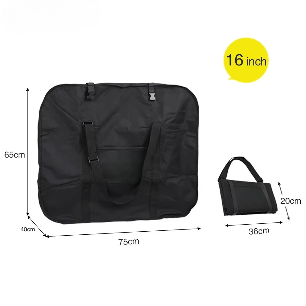 16 Inch Folding Bike Carry Bag Portable Bicycle Carry Bag Cycling Bike Transport Case Travel Bicycle Accessories