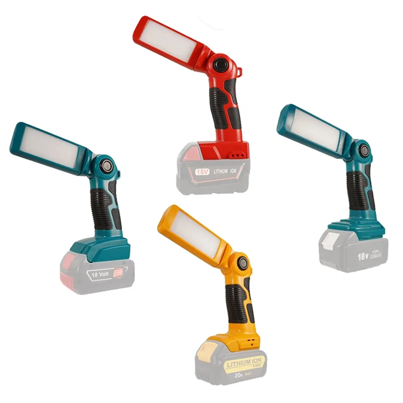Ferramenta Luz Led Luz de Trabalho para Dewalt para Makita para Bosch para Milwaukee 18v Bateria de Íon de Lítio Lanterna ao ar Livre 12w 14.4v18v