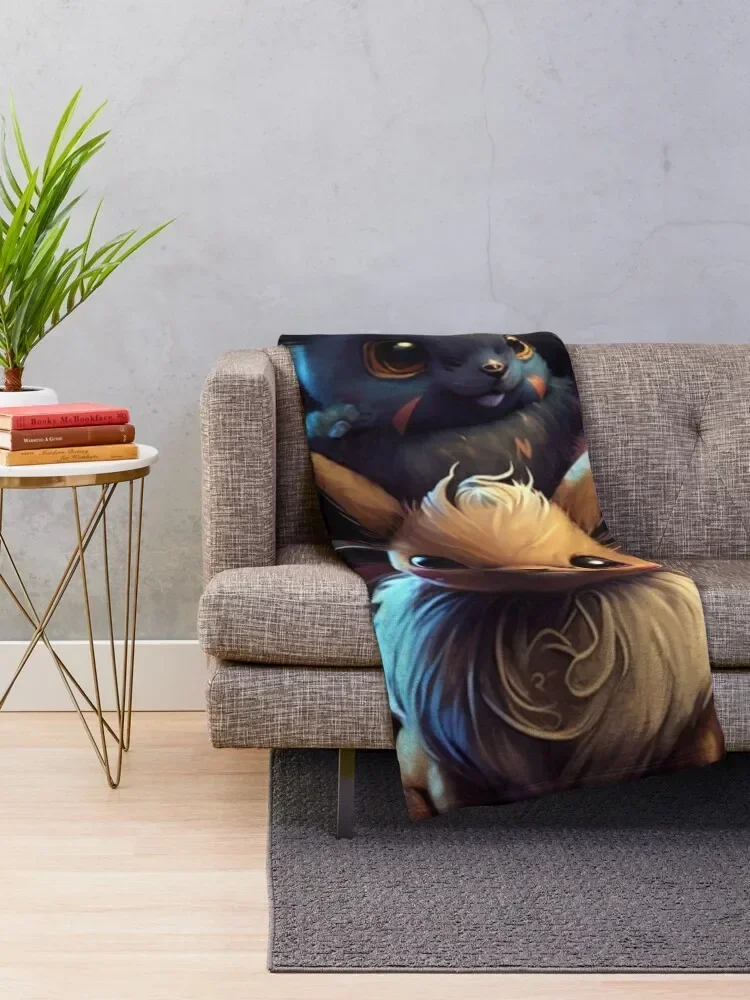 Eeveelution Art: Capturing the Charm of the Beloved Anime Throw Blanket Thermal Sofa Quilt Plaid on the sofa Blankets