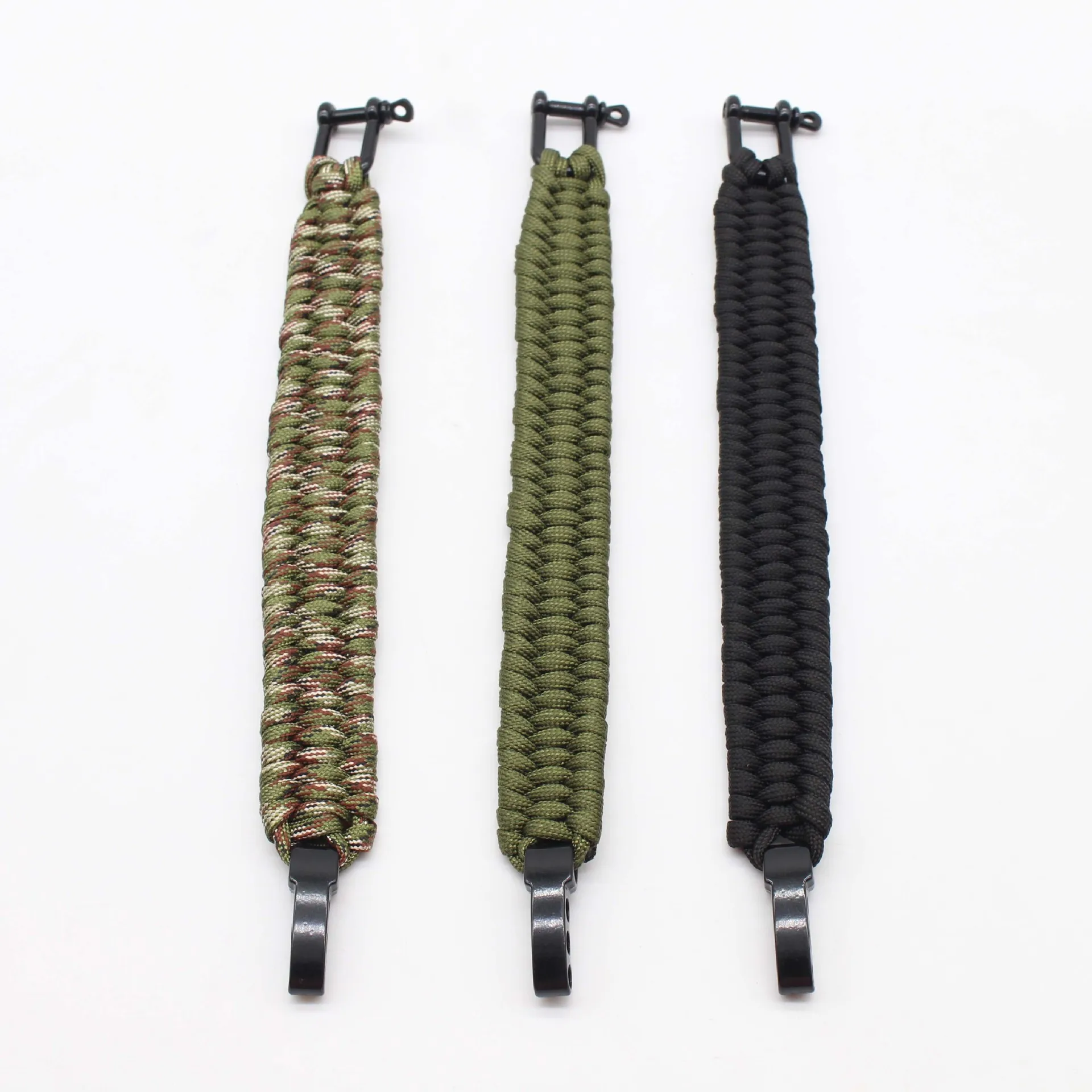 Plecione bransoletki Paracord dla mężczyzn kobiety Outdoor Camping lina spadochronowa zapięcie bransoletka typu Survival wielofunkcyjny regulowany