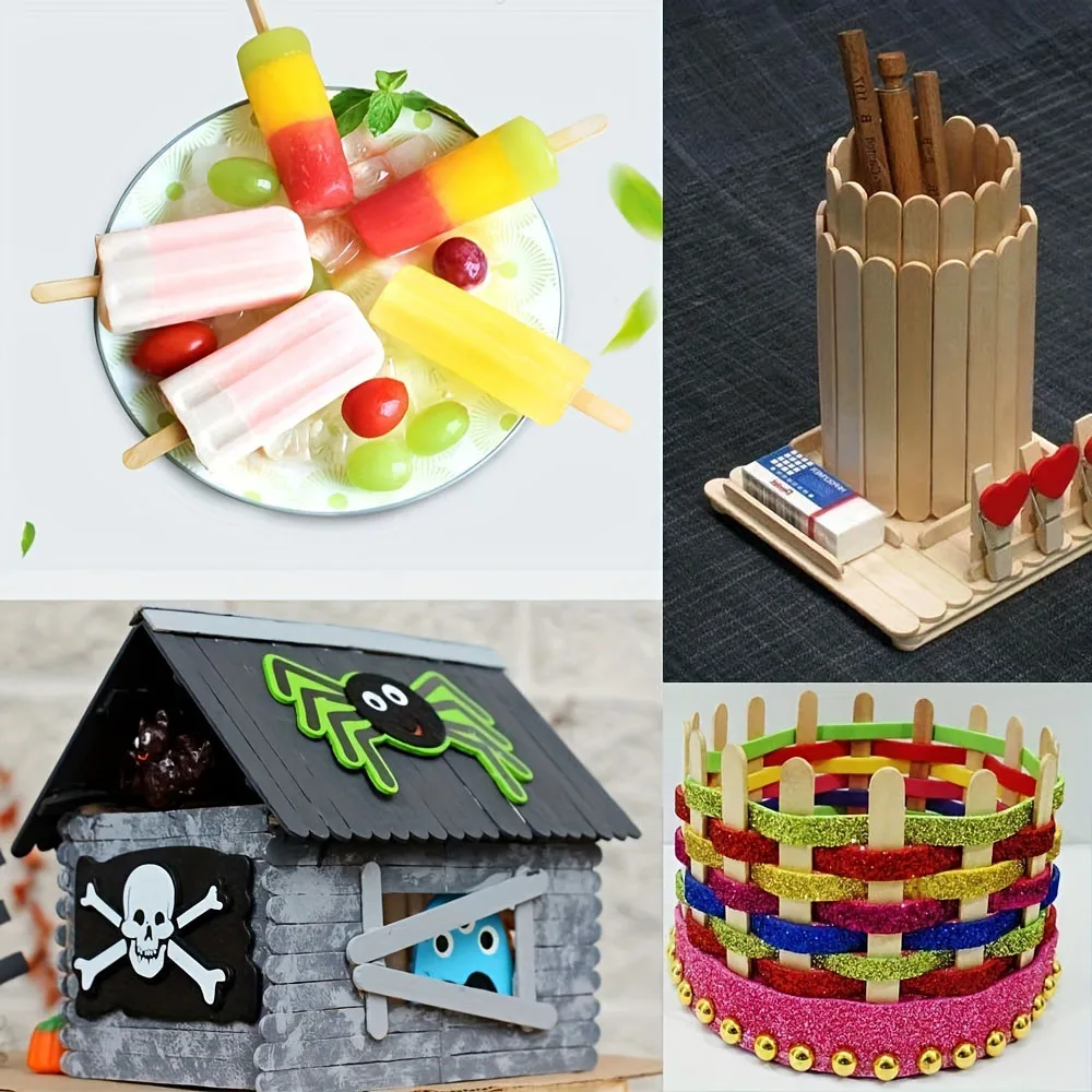 

10pcs, 50pcs, 100pcs-114mm Waxing Wood Stick Wood Wax Scraper Applicator Body Hair Removal Craft Stick Applicator Scraper