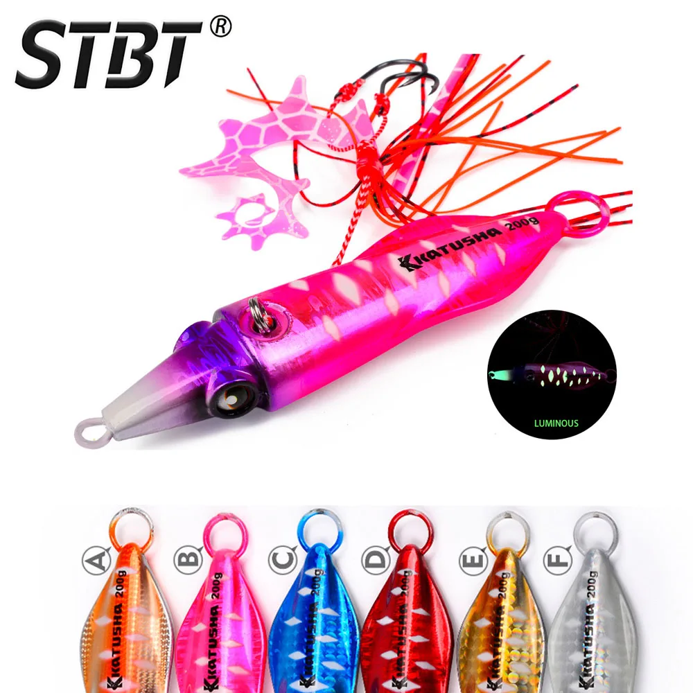 STBT Metall-Jig-Köder im Oktopus-Stil mit Bartfisch-Design, langer Wurf, künstlicher Köder für Meeresangeln vom Boot, Spanische Makrele