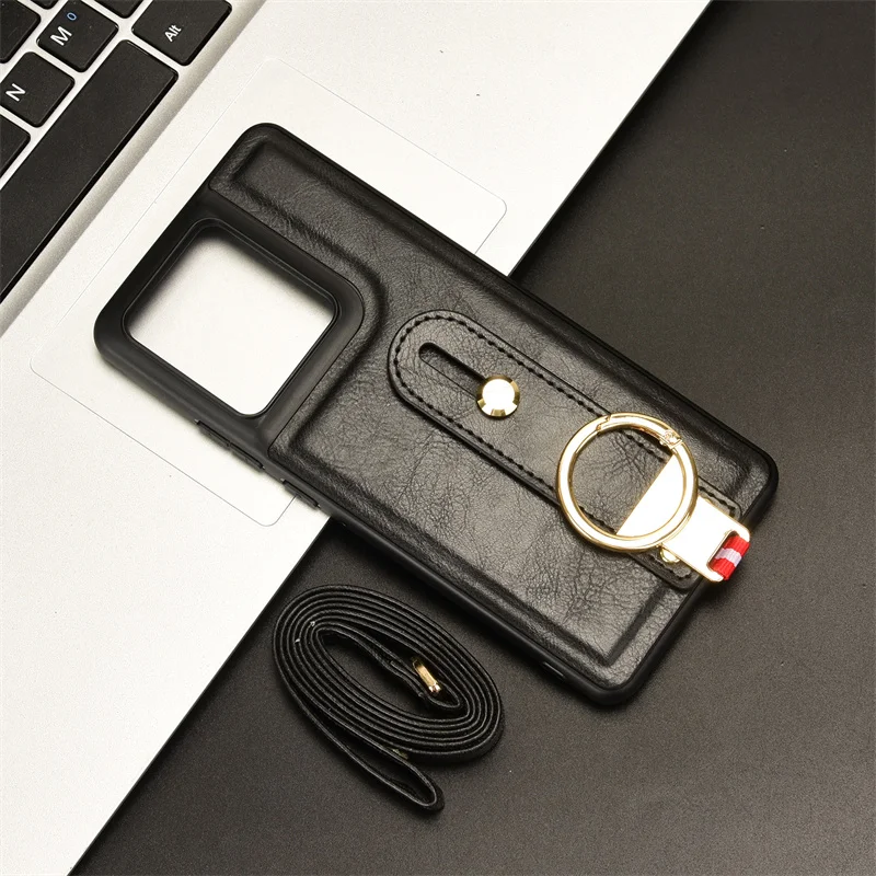 

For Moto Edge 50Pro Phone Case With Ring Bracket Protective Case All Inclusive Multifunctional Anti Slip Phone Case With Lanyard