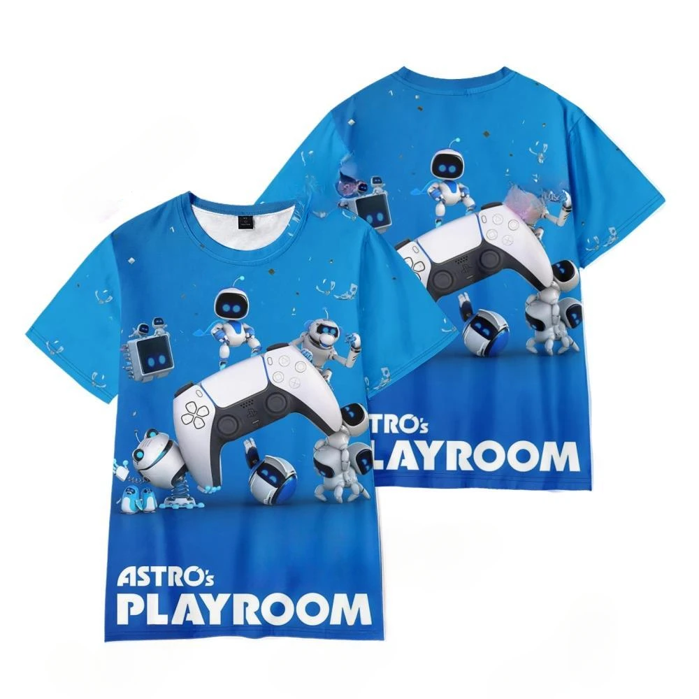 New Kids Boys Girls Anime ASTRO BOT T-shirt Short Sleeved T Shirt for 1 2 3 4 5 6 7-14 Year Children Party Clothing Tees Tops