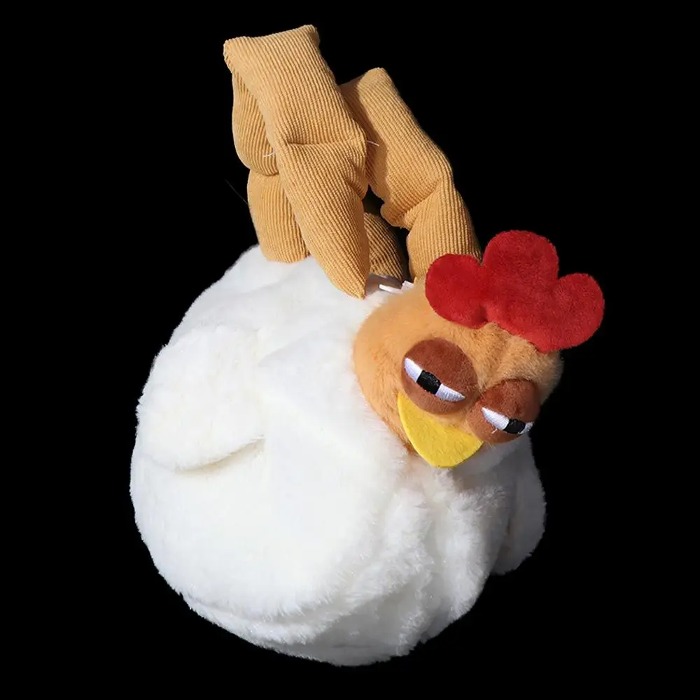 Borsa per pollo in peluche di grande capacità Borsa in peluche a forma di gallina divertente alla moda Borse per pollo bianche morbide e carine Borse Regali per ragazze