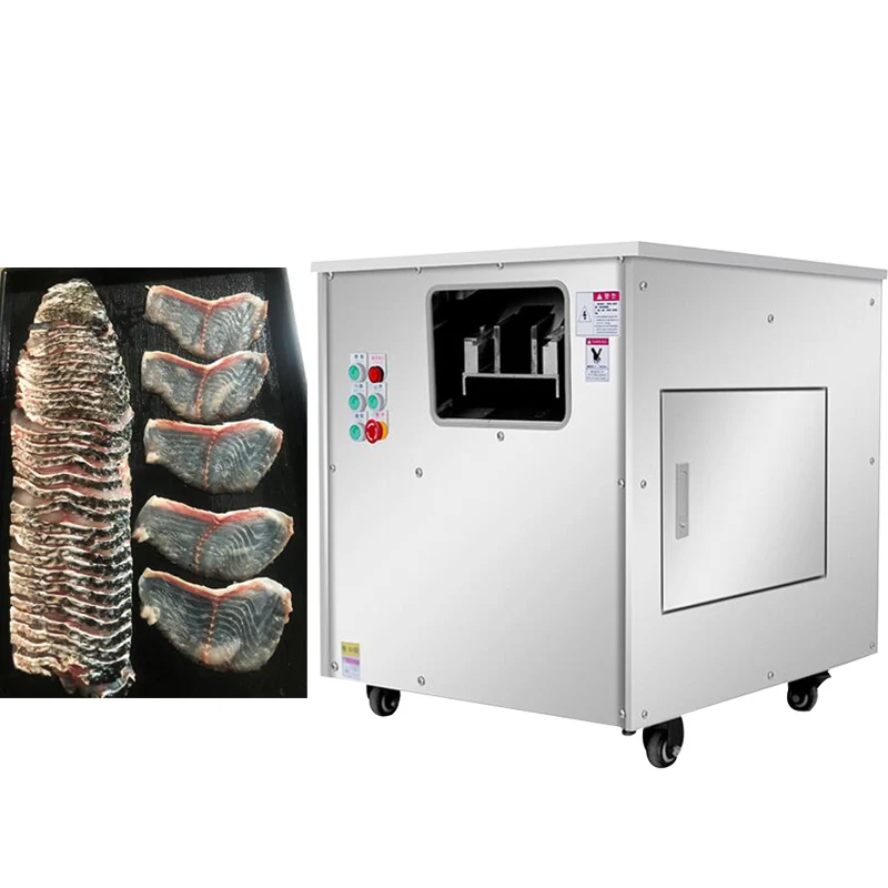 Electric Grass Carp Black Fish Boiled Fish Fillets Pickled Cabbage Fish Slicer Fresh Fish Fillet Slope Slicing Machine