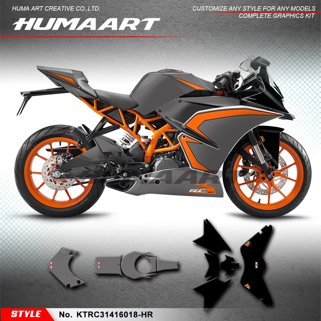 

Виниловые наклейки на мотоцикл HUMAART для KTM RC 125 200 RC125 RC200 2014 2015 2016