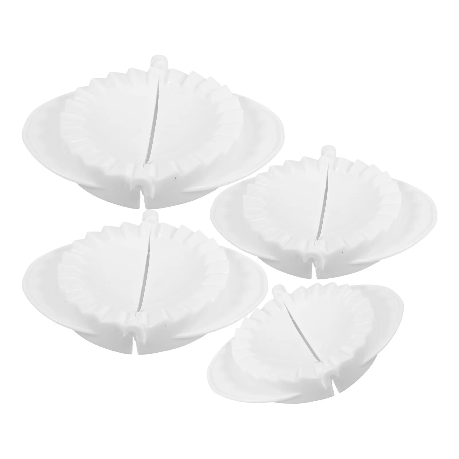 Juego de 4 Moldes para Hacer Dumplings, Material PP, Molde para Dumplings Chinos, Herramienta para Prensar Wontons, Raviolis, Pierogi, Gyoza, Empanadas, Prensa para Masa de Pastelería