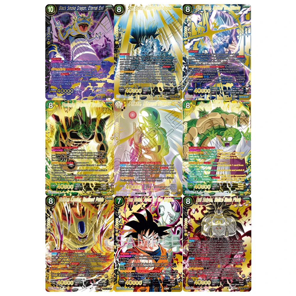 

Коллекционные карточки Dragon Ball: Сон Гоку, Фриза, Броли. Промо-карты на английском языке. Высококачественные самодельные игровые аниме-карты. Подарок-игрушка.