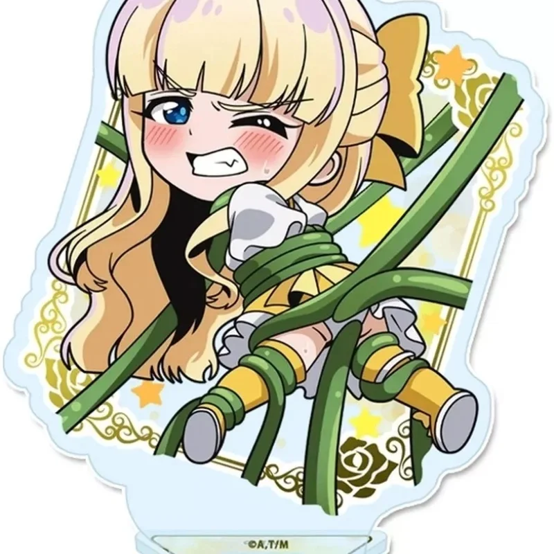 لوحة حائط أكريليك صغيرة لطيفة على شكل حرف Q للفتيات السحريات من Anime Gushing للديكور الداخلي للسيارة، هدية، 6 سم
