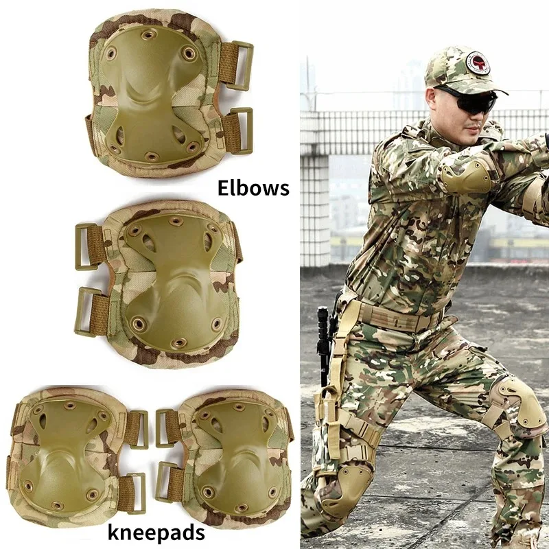 Tactical Knee Pad Elbow CS Military Protector Army Airsoft Outdoor Sport Hunting Kneepad Safety Knee Gear Protective Knees Pads