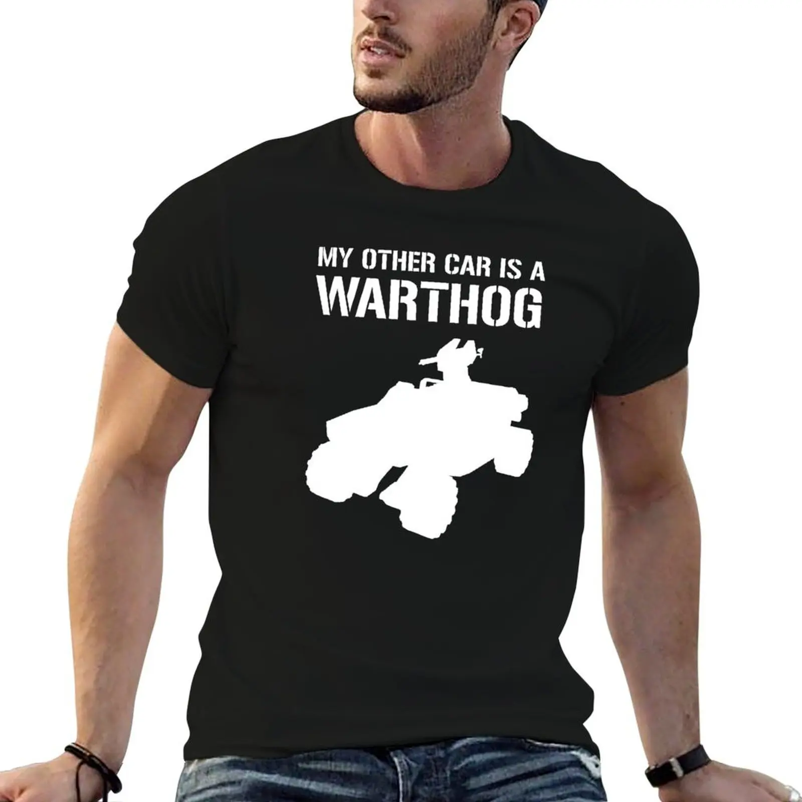Halo My Other Car Is A Warthog v2 White T-Shirt Functional Casual Short Sleeve Tee
