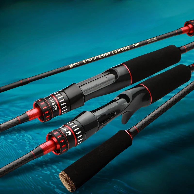 WeiMeiRen-lure Rod,M/ML ,Two Section, High Carbon, Spinning and Casting, Portable, Universal Micro Object Rod, 1.8m, 2.1m, 2.4m