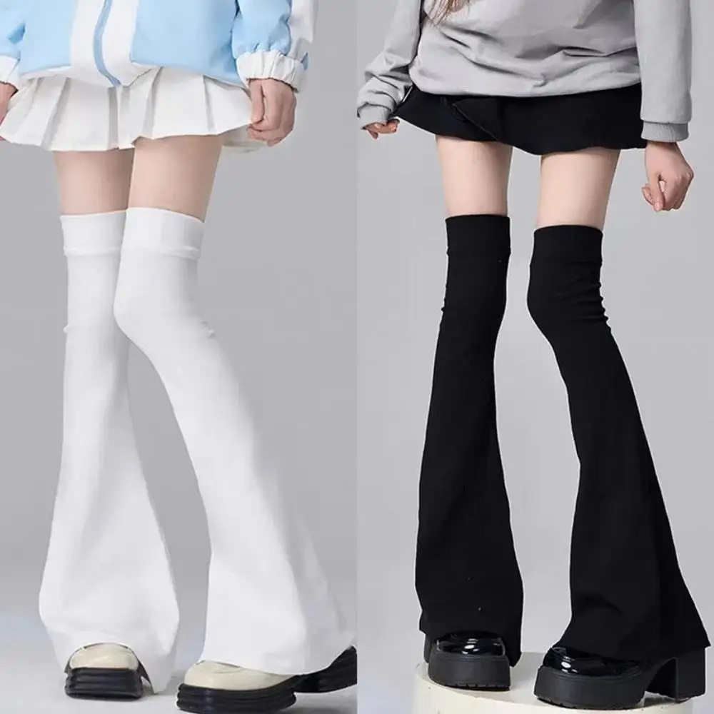 Slimming Knee Socks Over The Knee Horn Shaped Cuffs Leg Stockings Japanese Style Spicy Femboy Horn High Tube Knee Over Socks