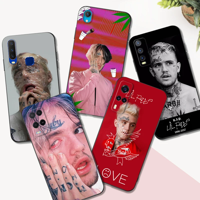 Черный чехол ТПУ для Vivo Y30 Y30G Y31 Y53S Y33 Y33S Y33T Y67 Y51 Y51S Y51A 2021 2022 2020 4G 5G Lil Peep