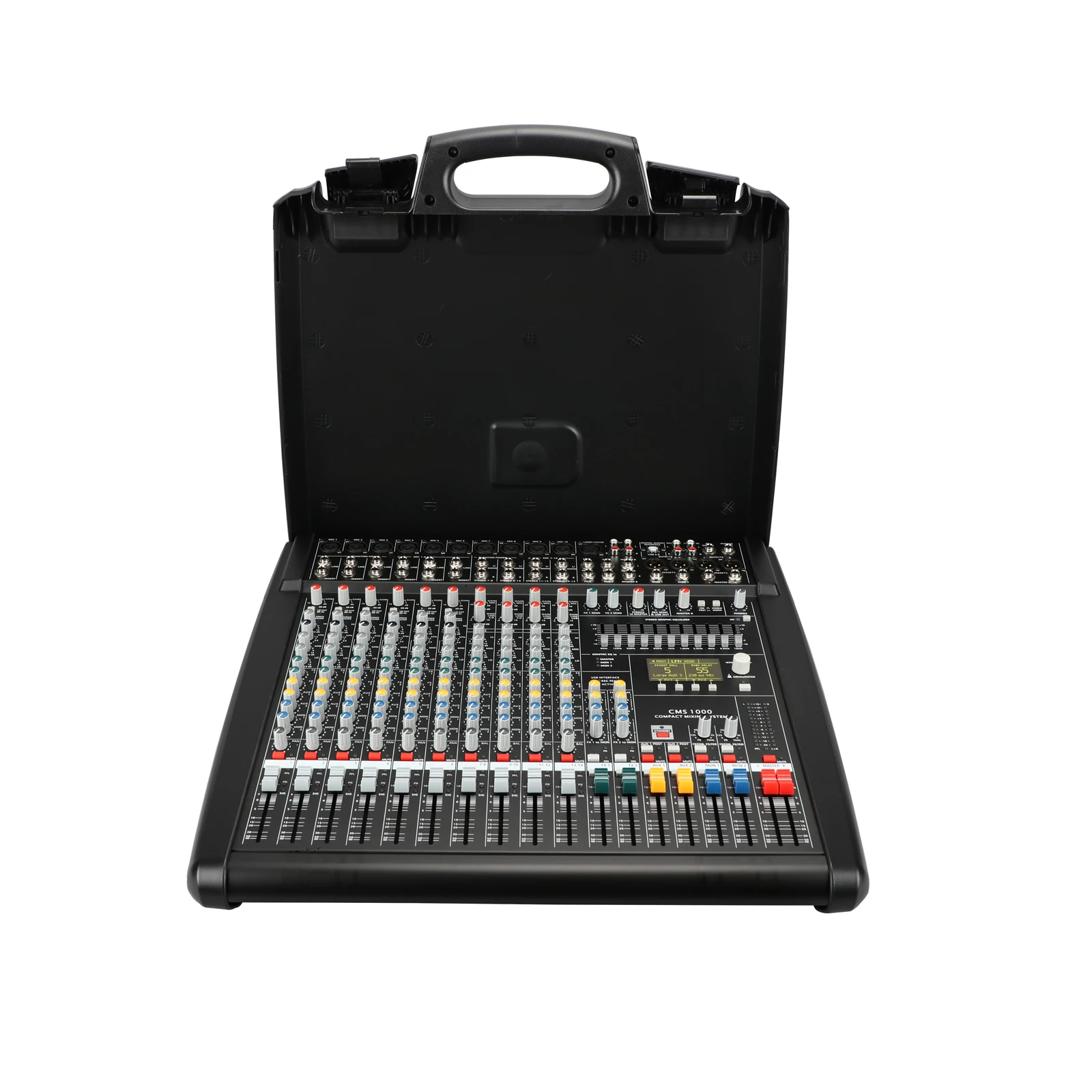 PM1000-DS3 Mixer Daya Berkualitas Baik dengan Bluetooth 10 Kanal DSP USB Phantom 48v Perekaman 2*1200W dengan Kotak Mixer