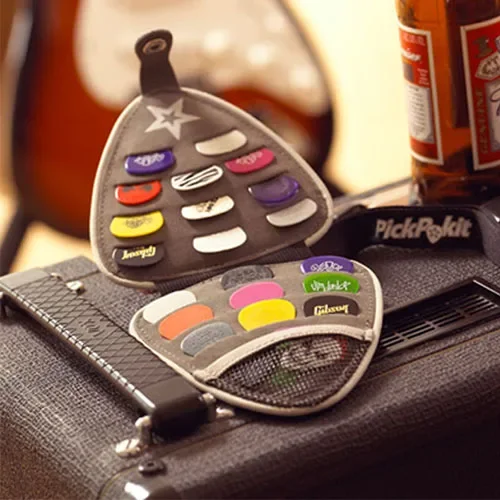 Guitar Picks Wallet Case 24 Pieces Parts Nylon Celluloid Materia Musical Accessories More Color Ukulele Picks 0.46 0.71 0.96Mm