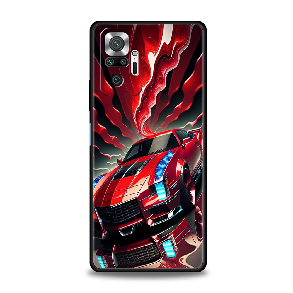 Cool Sports Car Phone Case Cover for Redmi 13C 10C Note 13 12 10 11 Pro Plus 7 8T K40 K50 Gaming Pro Plus 5G Soft Shell Capa Bag