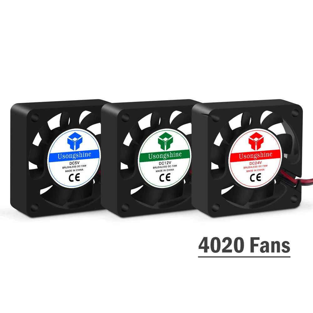 5015/5010/4020/4010/3010 5V/12V/24V Cooling Turbo Fan Brushless 2Pin For 3D Printer Extruder DC Cooler Blower Part Plastic Fans