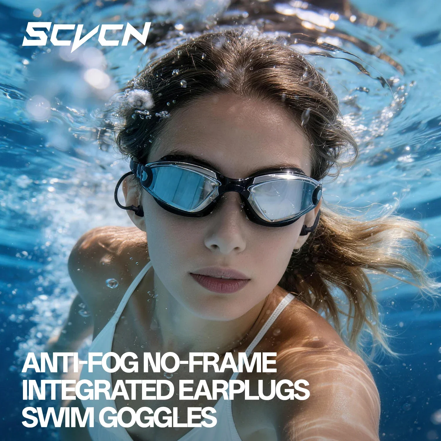 SCVCN Youth Summer Swimming Accessories Diving Glasses Surfing Sea Anti-fog Beginner Swimming Goggles Adult Pool Men Women Float