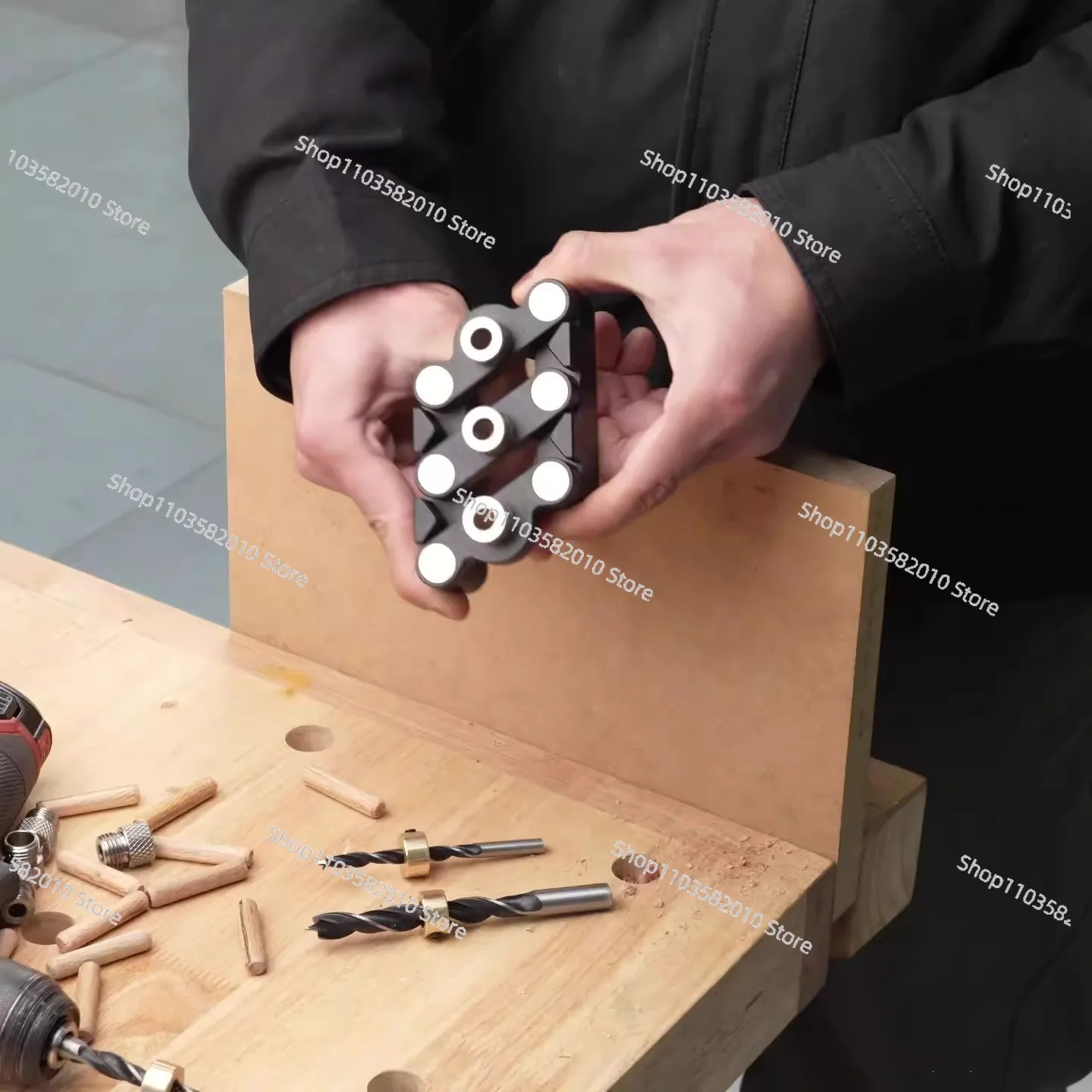 

Деревообрабатывающий позиционер для выколки отверстий, самонастраивающийся центральный пробойник для круглых деревянных заготовок, для мебели, поделок, деревянных штифтов, вертикального сверления