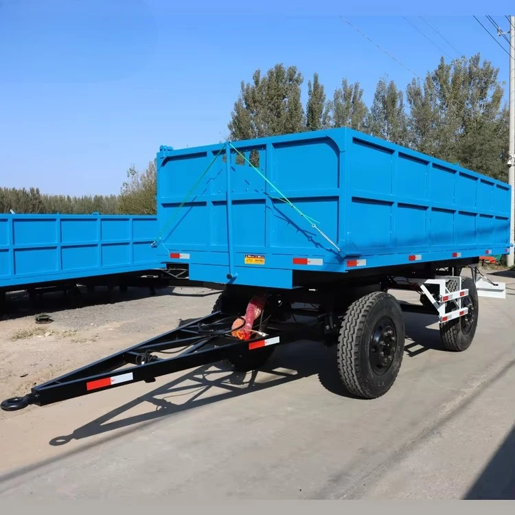 7000kgs Double Wheel Hydraulic Left Right Dump Trailer Manufacturer Supply