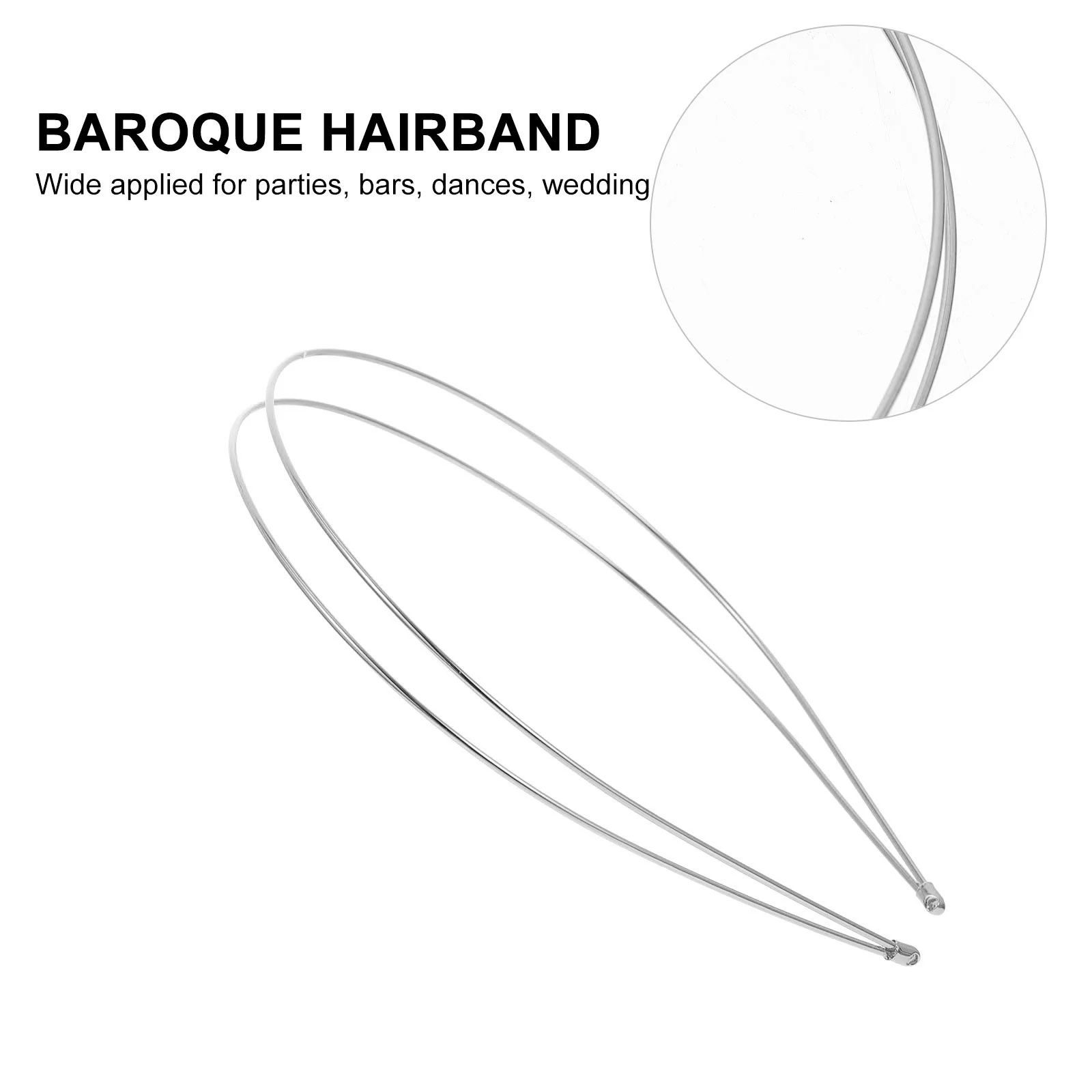 4 قطع من أربطة الشعر المعدنية الرائعة، ربطة شعر مزخرفة خفيفة الوزن للنساء للاستخدام اليومي في حفلات الزفاف #3