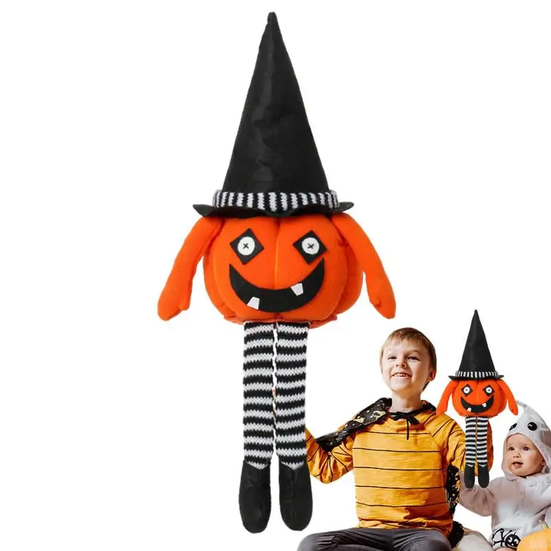 Halloween Spooky Pumpkin Doll Creepy Halloween Spooky Dolls Pumpkin Ghost Halloween Desktop Decoration Doll Handmade Autumn